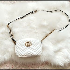 White crossbody fashion purse